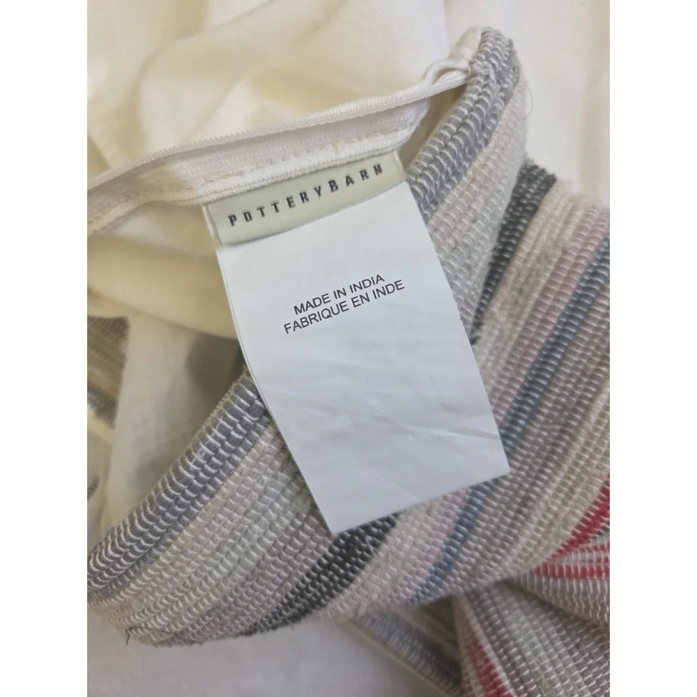2 Pottery Barn 2012‎ Stripe Kilim Dhurrie Pillow Covers 24